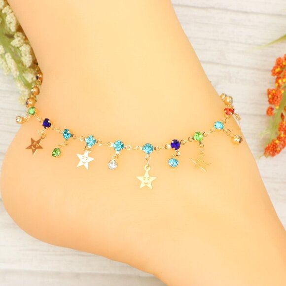 "Handmade Anklet – Elegant & Delicate Jewelry for Women | UNVRC1175 - Picture 10 of 10